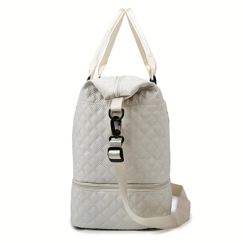 sac de voyage de grande capacité 2 pièces/ensemble, fourre-tout de sport, fitness, yoga, sac de nuit pour week-end et trousse de maquillage pour femmes