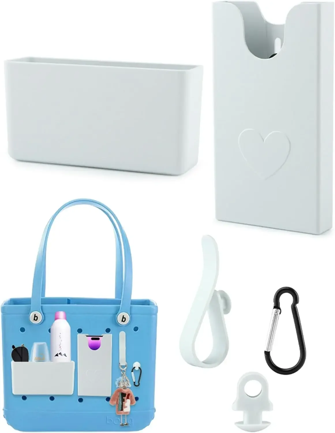 organisateur de sac de plage, support de téléphone pour sac de bain, accessoires de sac, inserts organisateurs, breloques pour lunettes de soleil, clés, portefeuille, téléphone portable