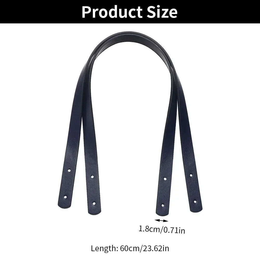 lot de 2 poignées de sac en cuir pu détachables, bandes de sac à main, bandes de sac à bandoulière, poignées de boîte cadeau avec rivets
