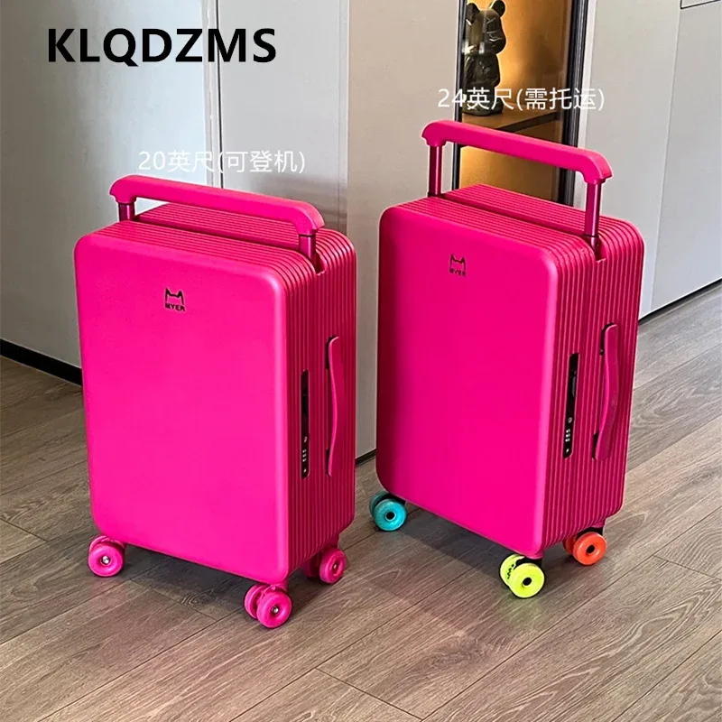 valise klqdzms 20 pouces en abs + pc, grande capacité, valise à roulettes, valise pour femme, valise à code pour homme, bagage à roulettes