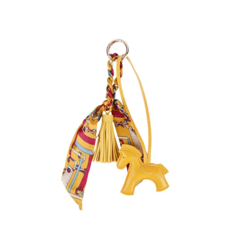 1 pièce porte-clés poney en cuir avec cordon tressé, pendentif pour sac à dos, accessoires de suspension pour sac de téléphone, décoration diy