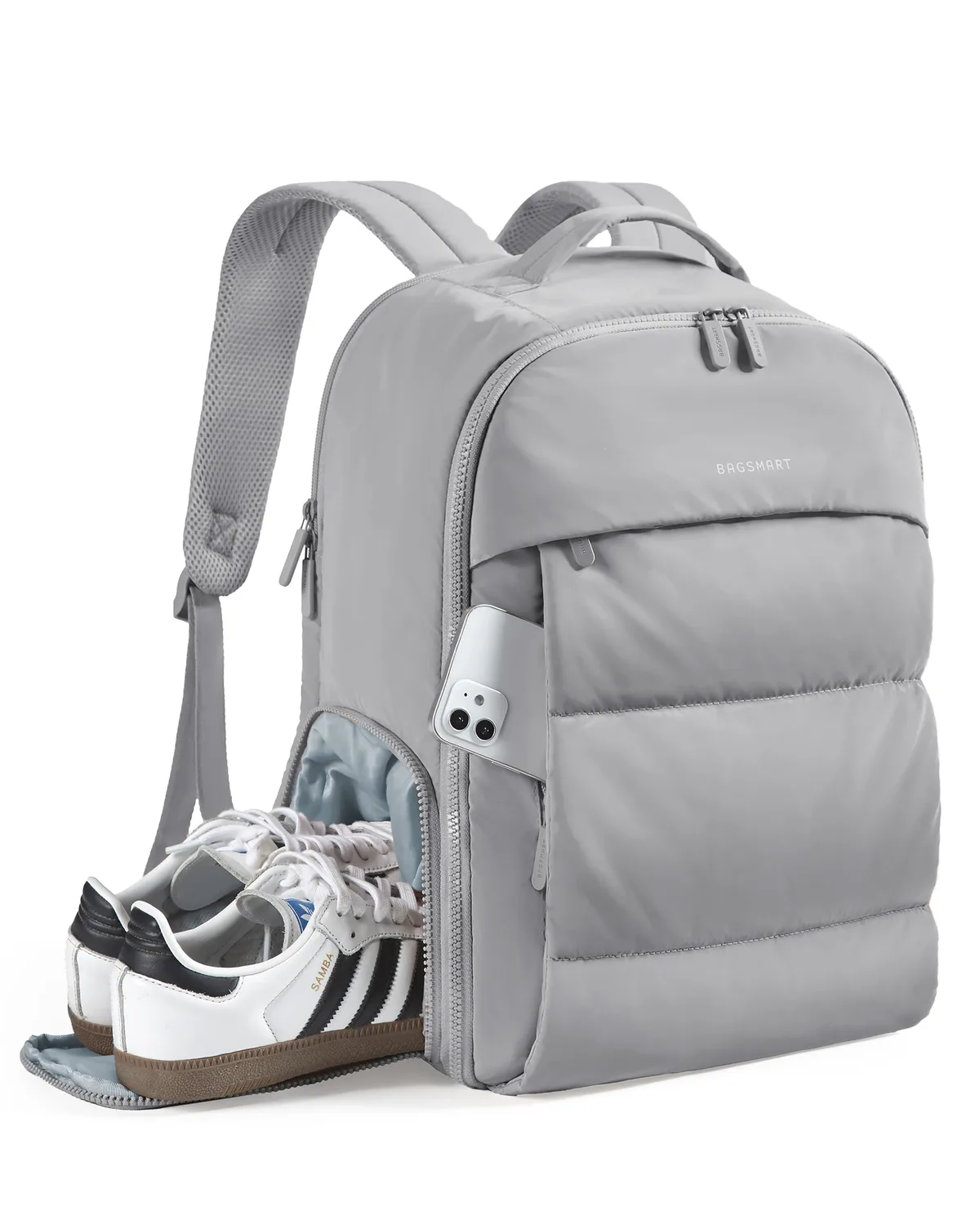 bagsmart sac à dos pour femme approuvé par la compagnie aérienne avec compartiment à chaussures pour ordinateur portable 15,6" sac à dos de voyage résistant à l'eau