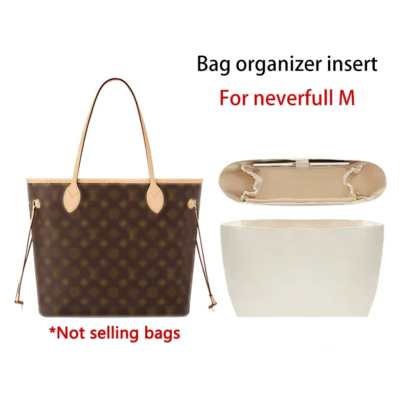 insert organisateur de sac pour neverfull m neverfull, fourre-tout en nylon, rangement d'ordinateur, sac de modification intérieure, accessoires