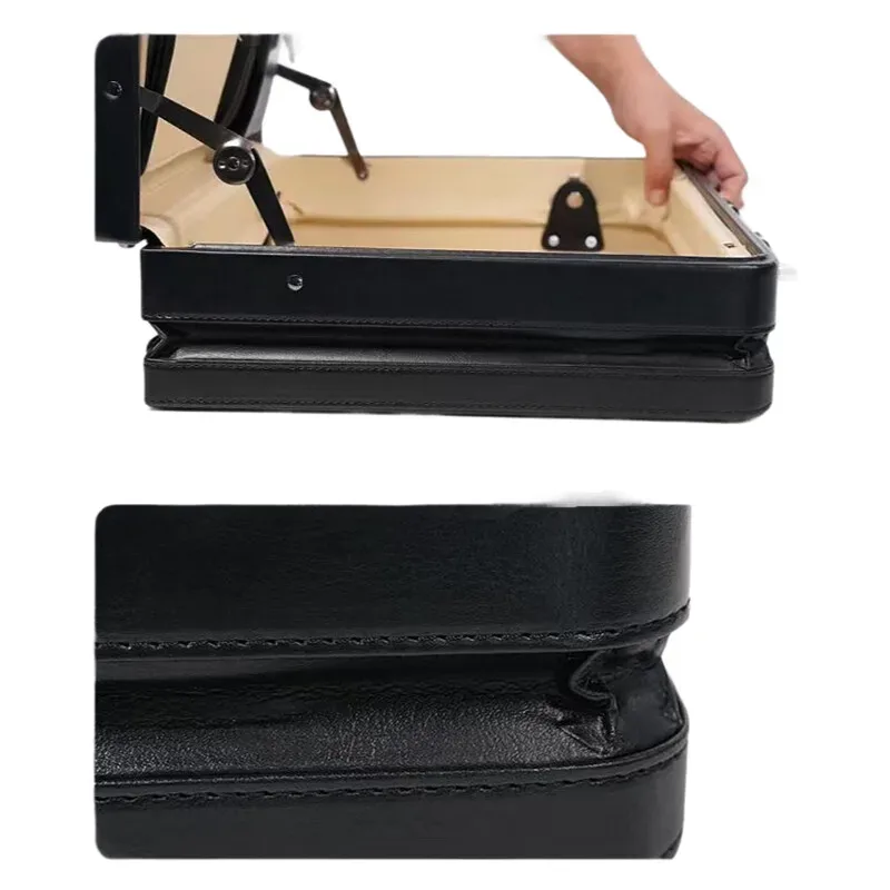 porte-documents d'affaires en cuir pu de qualité supérieure de style vintage avec verrouillage par mot de passe - sac pour ordinateur portable vintage pour hommes