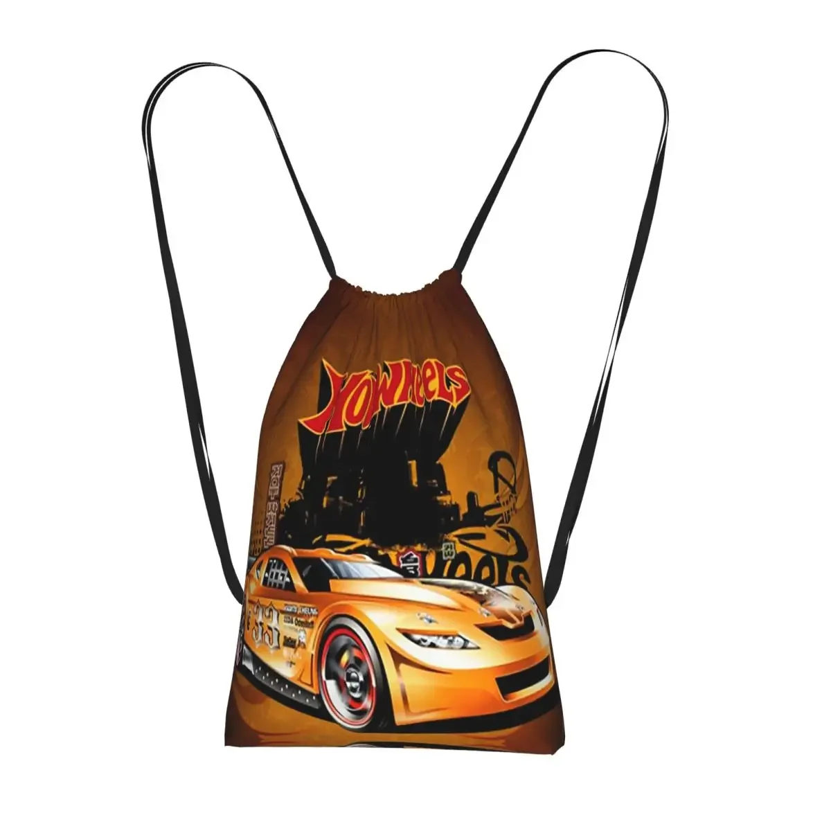 sac à dos à cordon hot wheels race, sac de sport, sac de voyage portable à cordon pour hommes et femmes