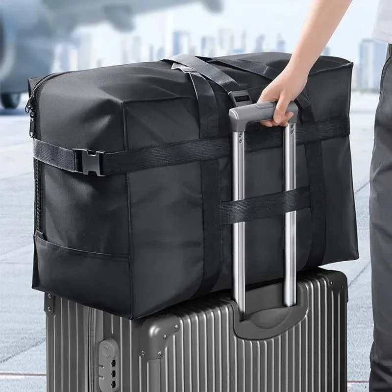 sac de rangement pliable grande capacité pour bagages à main, sac de déménagement imperméable, sac de voyage pliable en tissu oxford