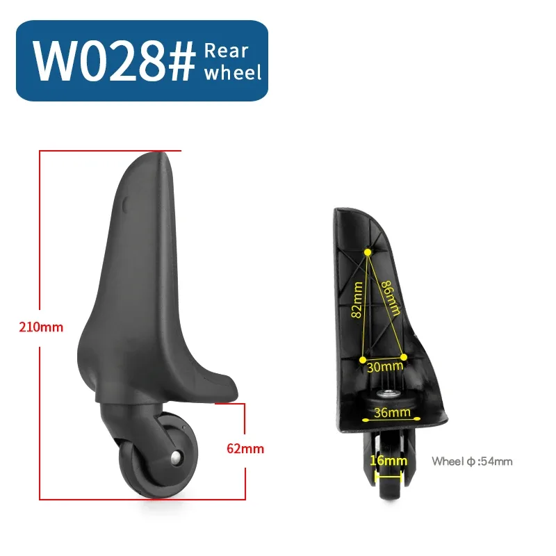 accessoires de roue à bagages roue universelle d'embarquement valise roulette roue silencieuse remplacement résistant à l'usure 20 pouces 28 pouces