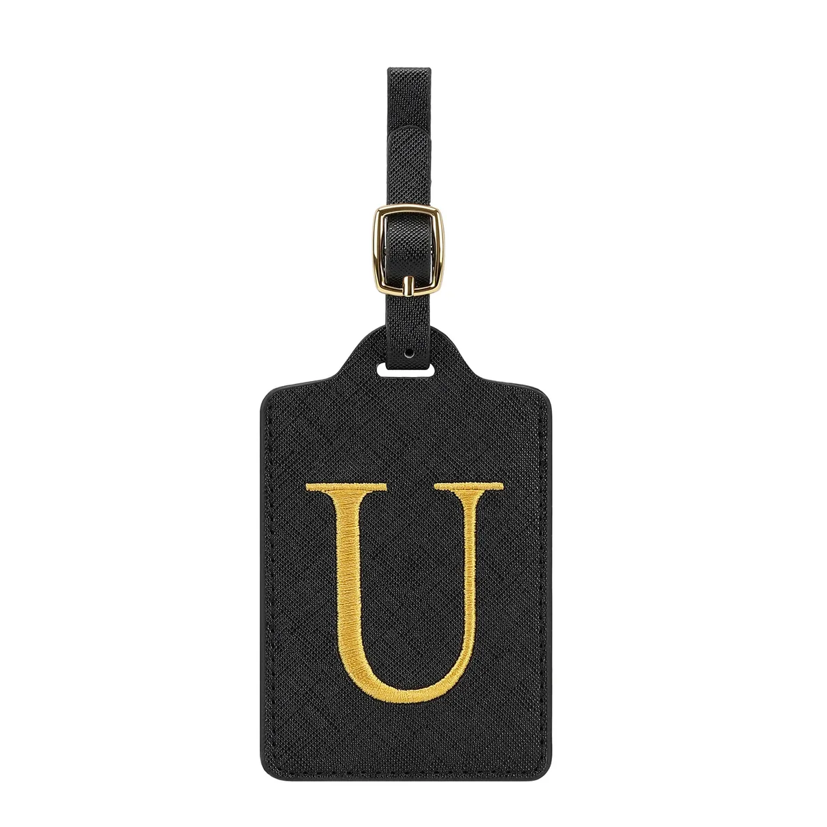 étiquette de bagage personnalisée avec 26 lettres, étiquette de nom initiale pour valise, accessoires de voyage anti-perte, adaptée aux voyages, à l'école