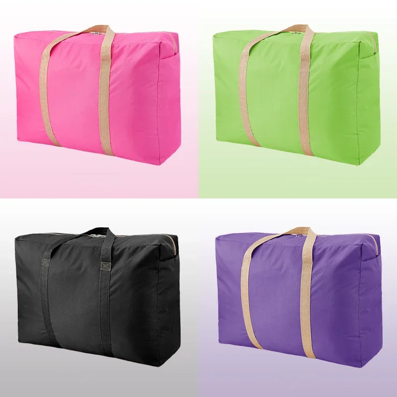 nouveau 130l grande capacité pliant sac à bagages unisexe épaississement oxford tissu voyage sacs polochon robuste mobile maison sac de rangement