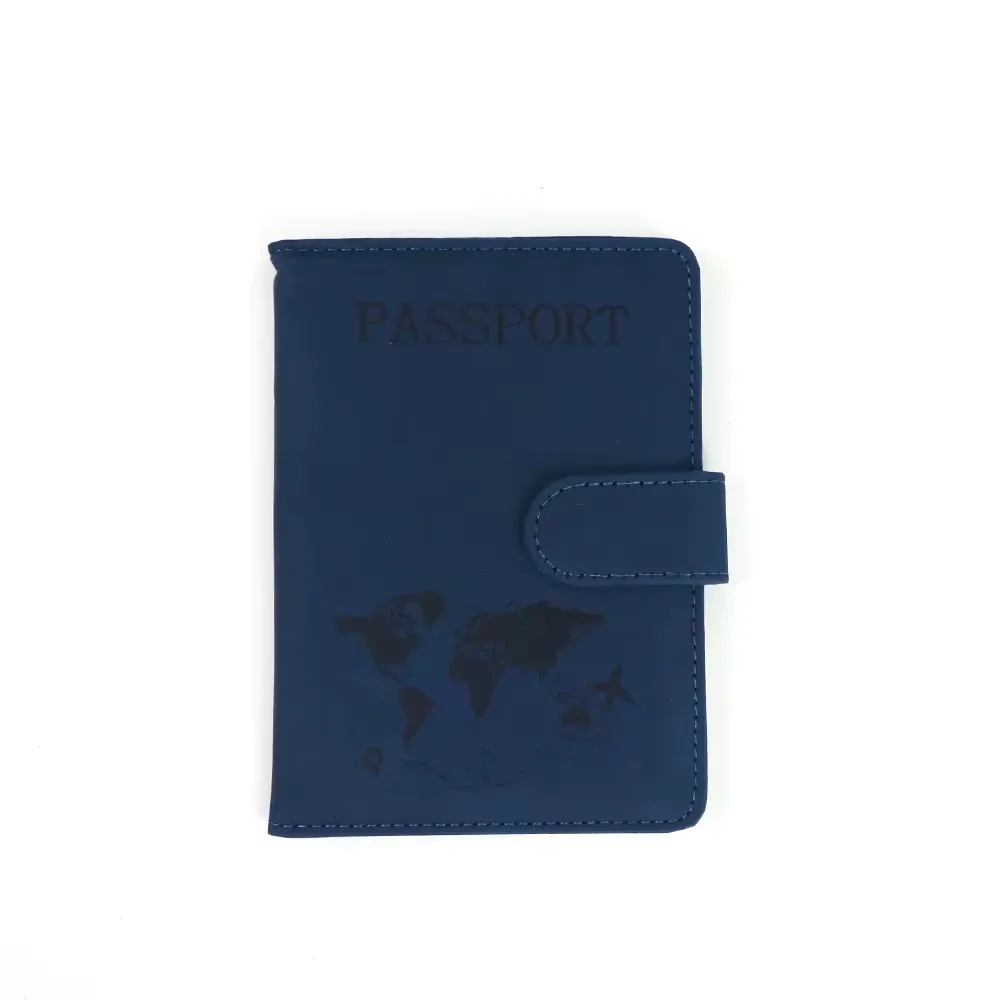 étui de transport multifonctionnel personnalisé en pu avec fermeture magnétique rfid pour passeport, carte sim, carte, billet, organiseur de documents