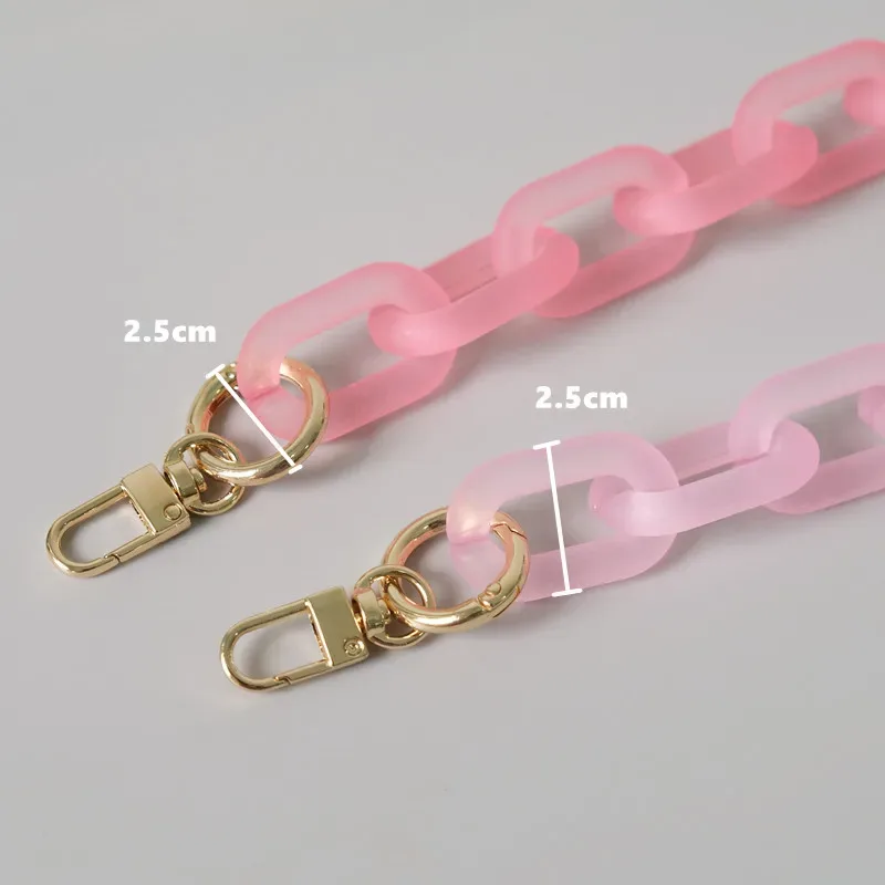accessoires de sac à bandoulière en acrylique pour femmes, pièces détachables, chaîne de remplacement, bonbons, mignon, sangle mate, chaîne de poignée d'épaule, nouvelle mode