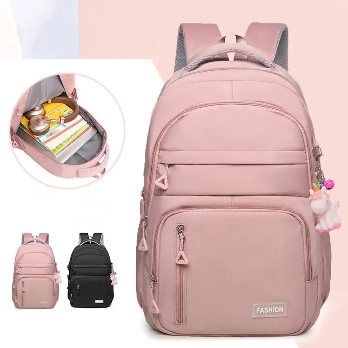 Sac à dos pour étudiants de grande capacité, sac de colonne vertébrale léger, sac à dos de voyage pour sports de plein air, avec poche intérieure pour ordinateur