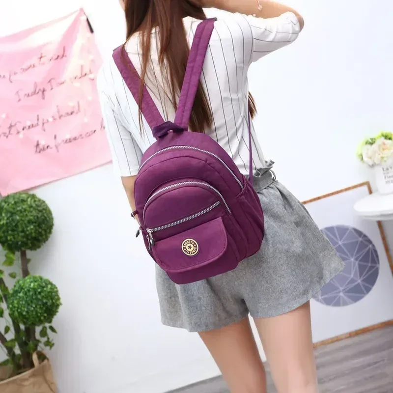 sacs à dos en nylon imperméables pour femmes, sacs à dos scolaires pour adolescentes, sac de voyage mochila, sacs à main décontractés pour femmes, nouveau