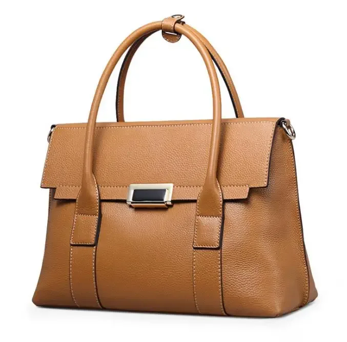 2025 nouvelle mallette en cuir véritable femmes sacs à main grande capacité dames mode peau de vache sacs à bandoulière portables