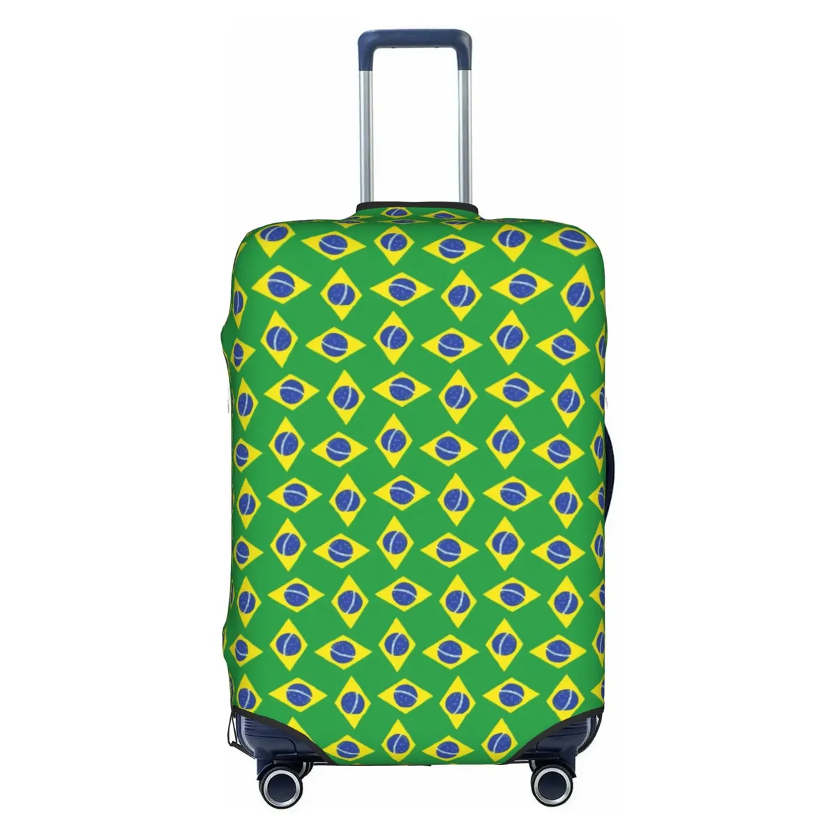 housse de valise avec drapeau du brésil, housse de protection lavable pour bagages de 18 à 32 pouces