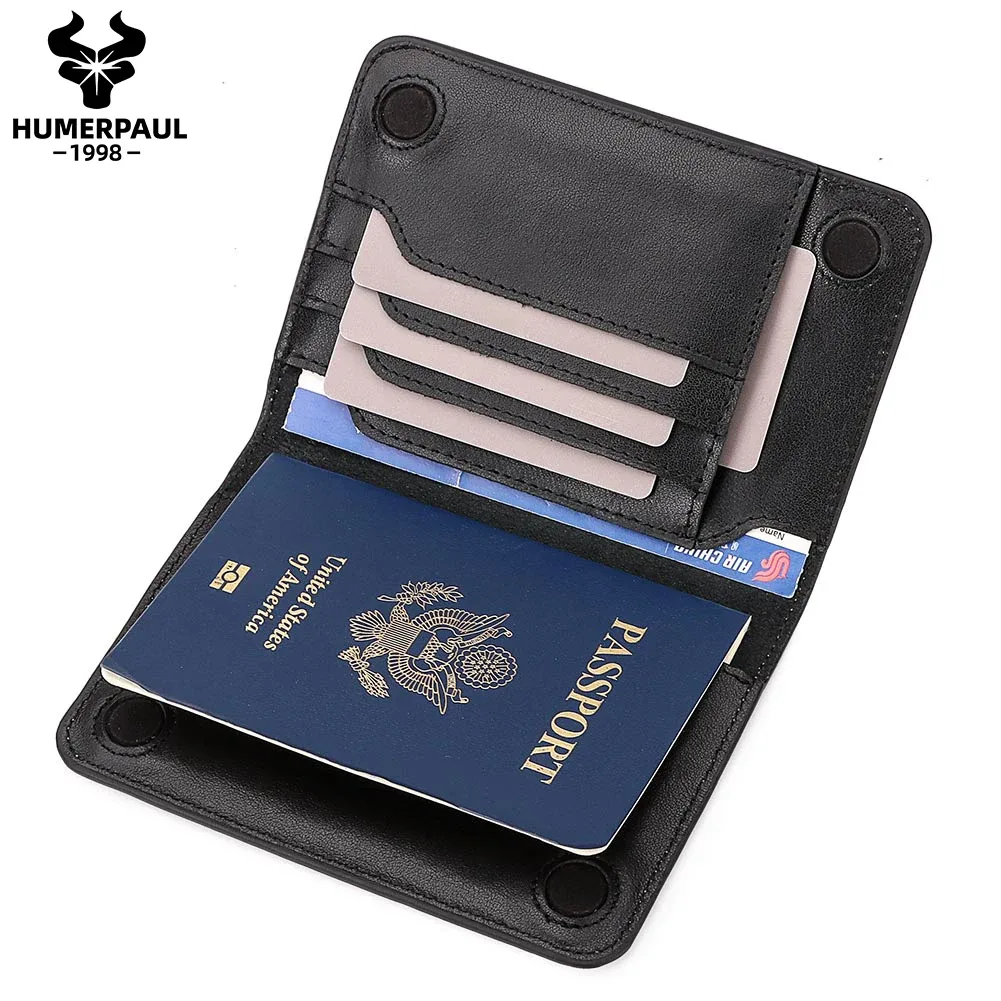 porte-passeport en cuir véritable pour hommes et femmes, couverture, portefeuille, essentiels de voyage, rfid, porte-carte de crédit, accessoires de voyage internationaux