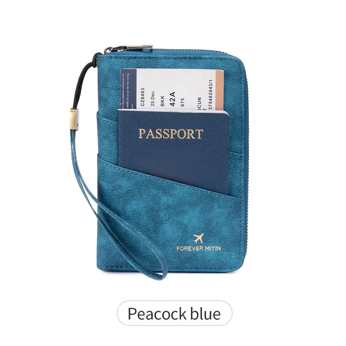 porte-passeport multifonctionnel antivol rfid pour femme, sac de rangement portable à fermeture éclair, porte-passeport avec poche cachée pour airtag