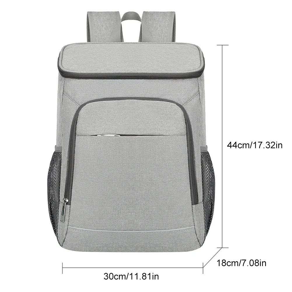 grand sac à dos isotherme pour pique-nique, sac isotherme thermique, sac à bière de plage, sac à fermeture éclair, sacs à bento à clics de camping, 24l