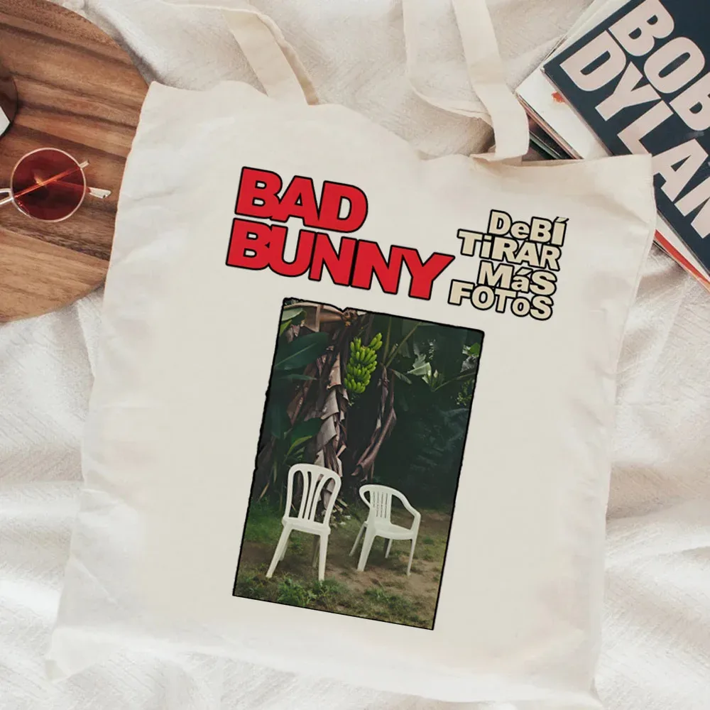 sac fourre-tout pliable bad bunny, sacs en tissu, sac de shopping, sac fourre-tout pour femme
