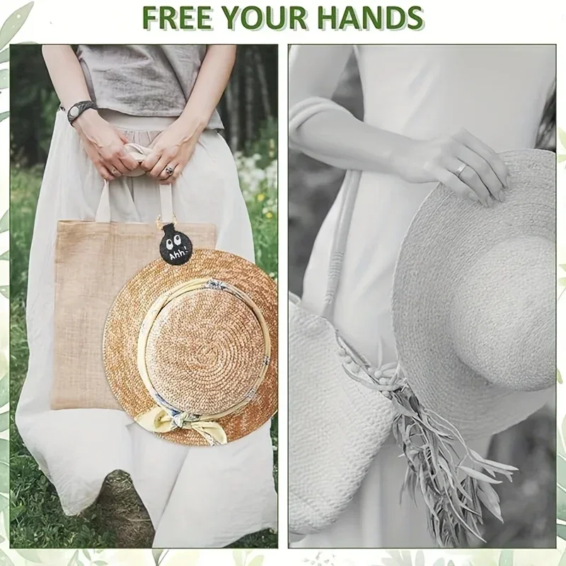 clip de rangement de chapeau à grands yeux à la mode, clip de chapeau portable mignon pour voyager, accessoire de suspension de sac à dos