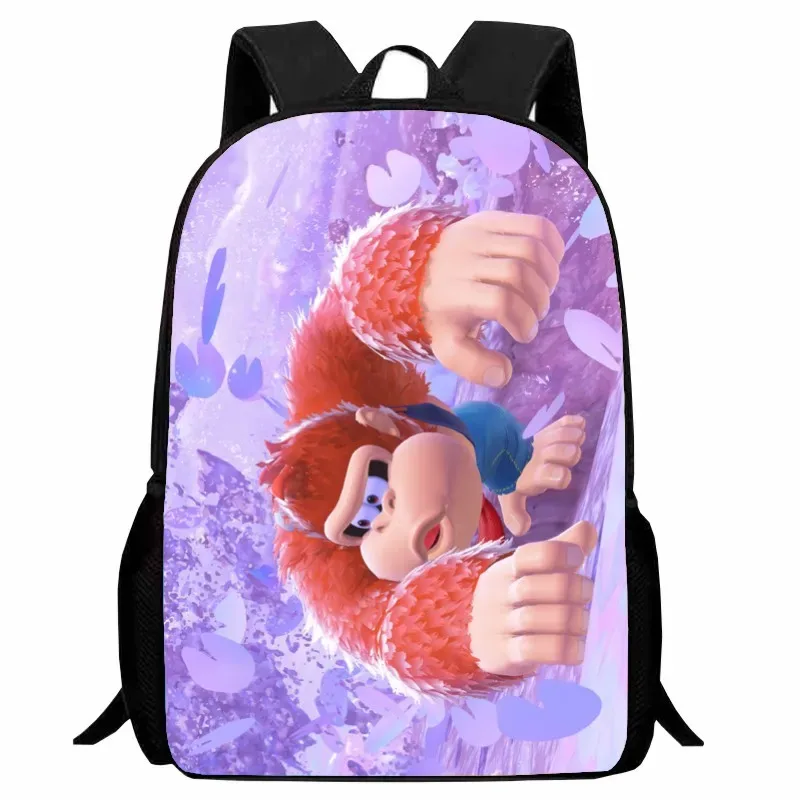 donkey kong bananza – sacs à dos pour enfants, garçons et filles, cadeau d'anniversaire pour étudiants, sac d'école pour enfants, grande capacité, sac à dos de camping durable