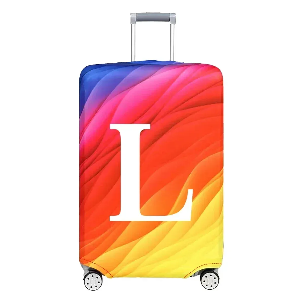housse de protection pour compartiment à bagages, série de lettres blanches, tissu résistant, housse anti-poussière pour valises de voyage de 18 à 32 pouces