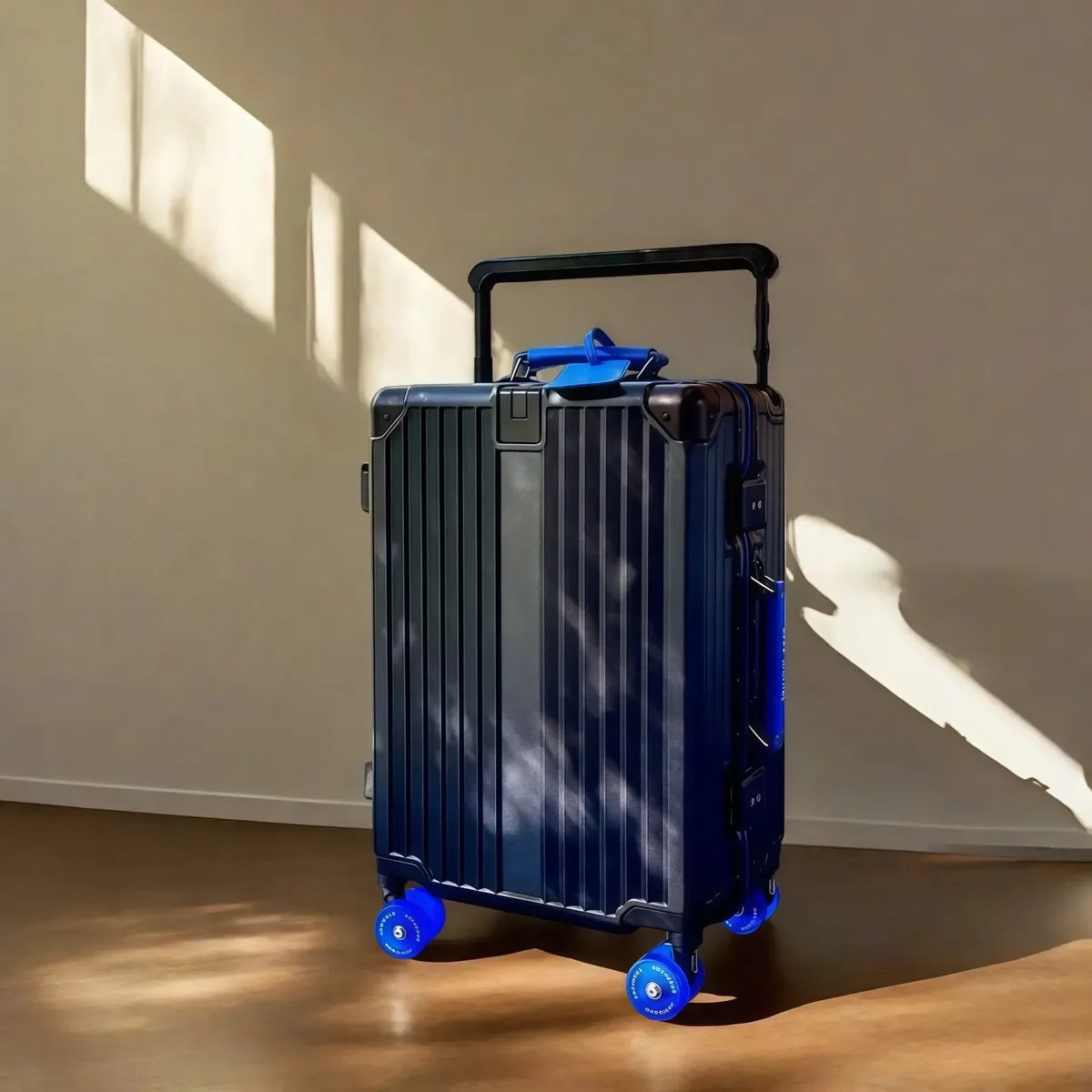bunnyfly – valise de voyage à guidon large, avec roues silencieuses colorées, serrure tsa, bagages roulants, matériau pc de grande capacité