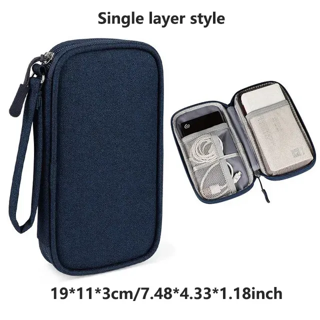 sac de rangement d'accessoires numériques multicouches, anti-poussière, housse de protection pour disque dur d'alimentation, sac de rangement pour câbles de données de batterie externe