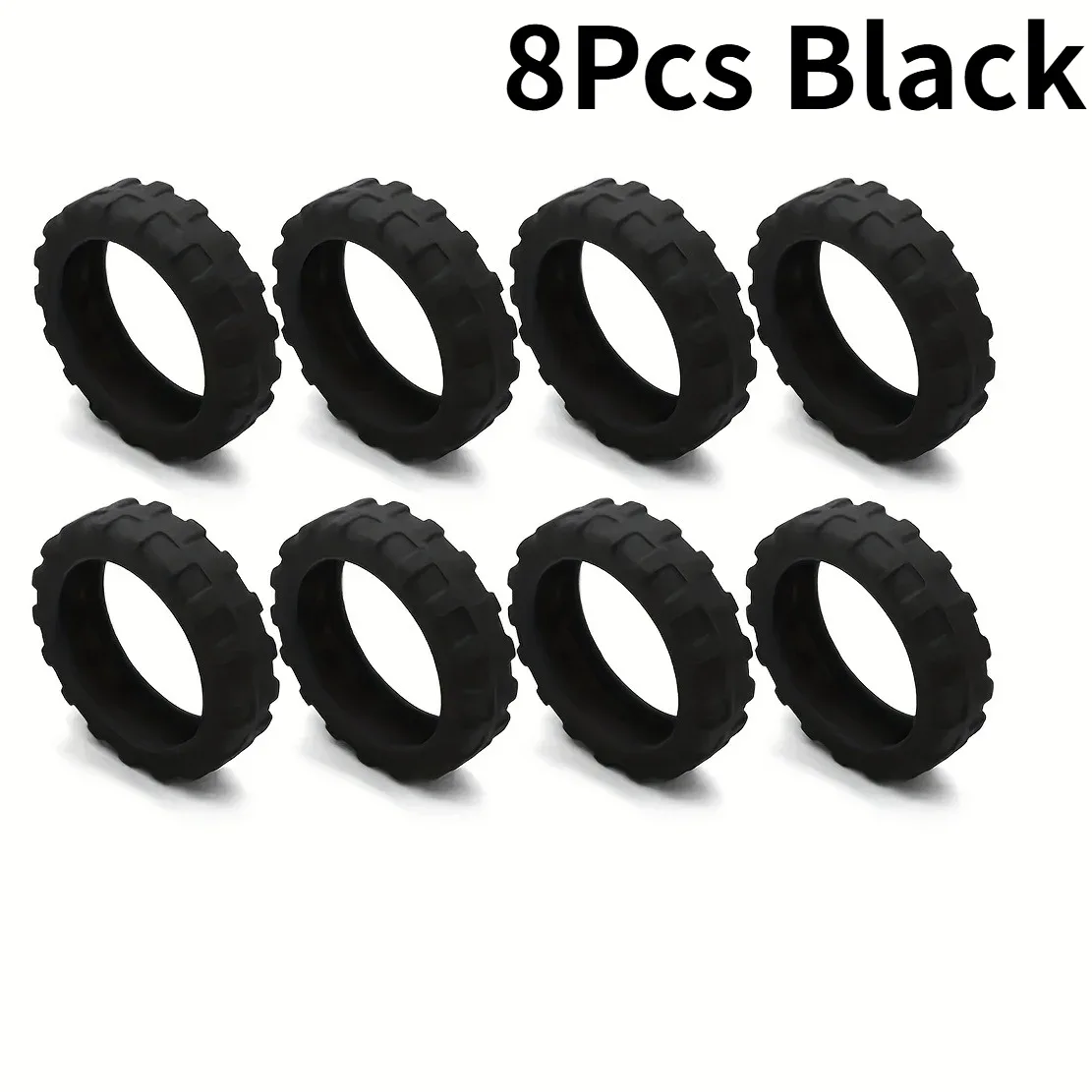 8 pièces/ensemble de housses de protection en silicone pour roues de bagages, housses anti-rayures pour roues universelles. accessoire de voyage essentiel.