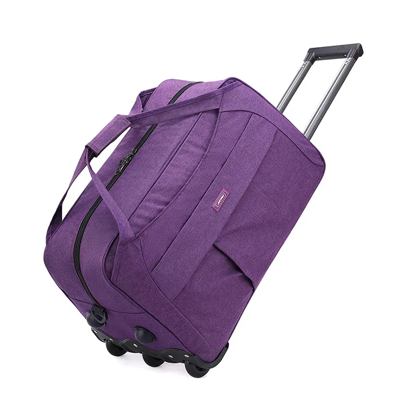 sac de voyage pliable à roulettes, sac de voyage d'affaires pour hommes et femmes, sac à main multifonctionnel en tissu oxford