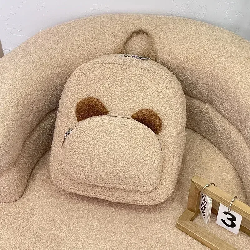 nom personnalisé petit sac à dos à bandoulière décontracté personnalisé femmes filles mignon ours modèle sac à dos en peluche enfant en bas âge sac à dos pour les filles