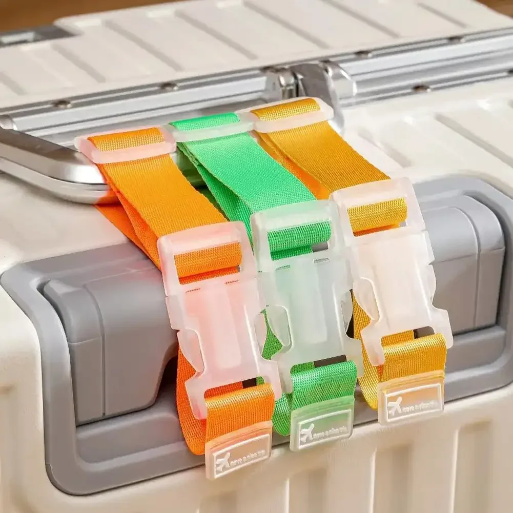 sangles de bagages réglables en nylon pour valises, clip à ressort en métal, ceinture de bagage environnementa