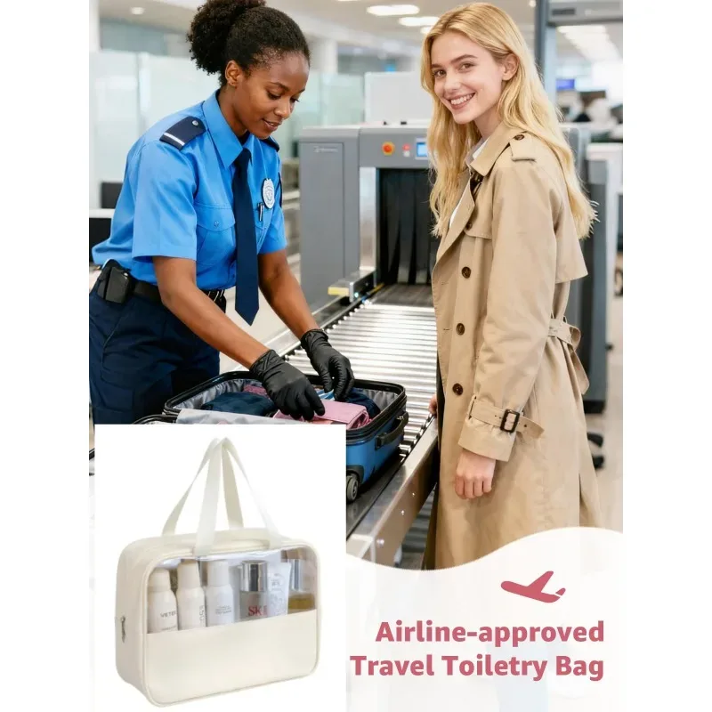 sac de voyage portable pour cosmétiques, sac de maquillage transparent pour femmes, sacs de toilette de grande capacité, étui de rangement multifonctionnel imperméable