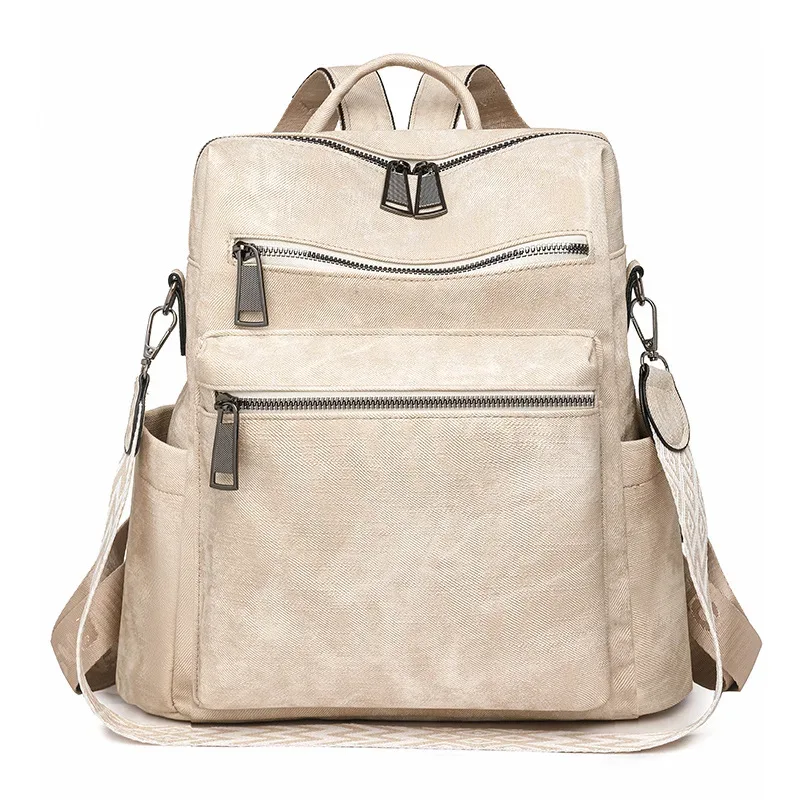 sacs à main à bandoulière en cuir pu pour femmes, sac à dos tendance, grand sac à dos de styliste