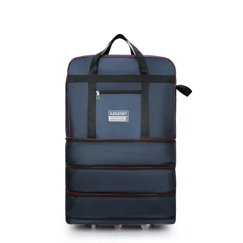 sac de voyage à roulettes universel pliable unisexe, sacs à bagages extensibles de grande capacité avec roulettes, porte-chariot à main