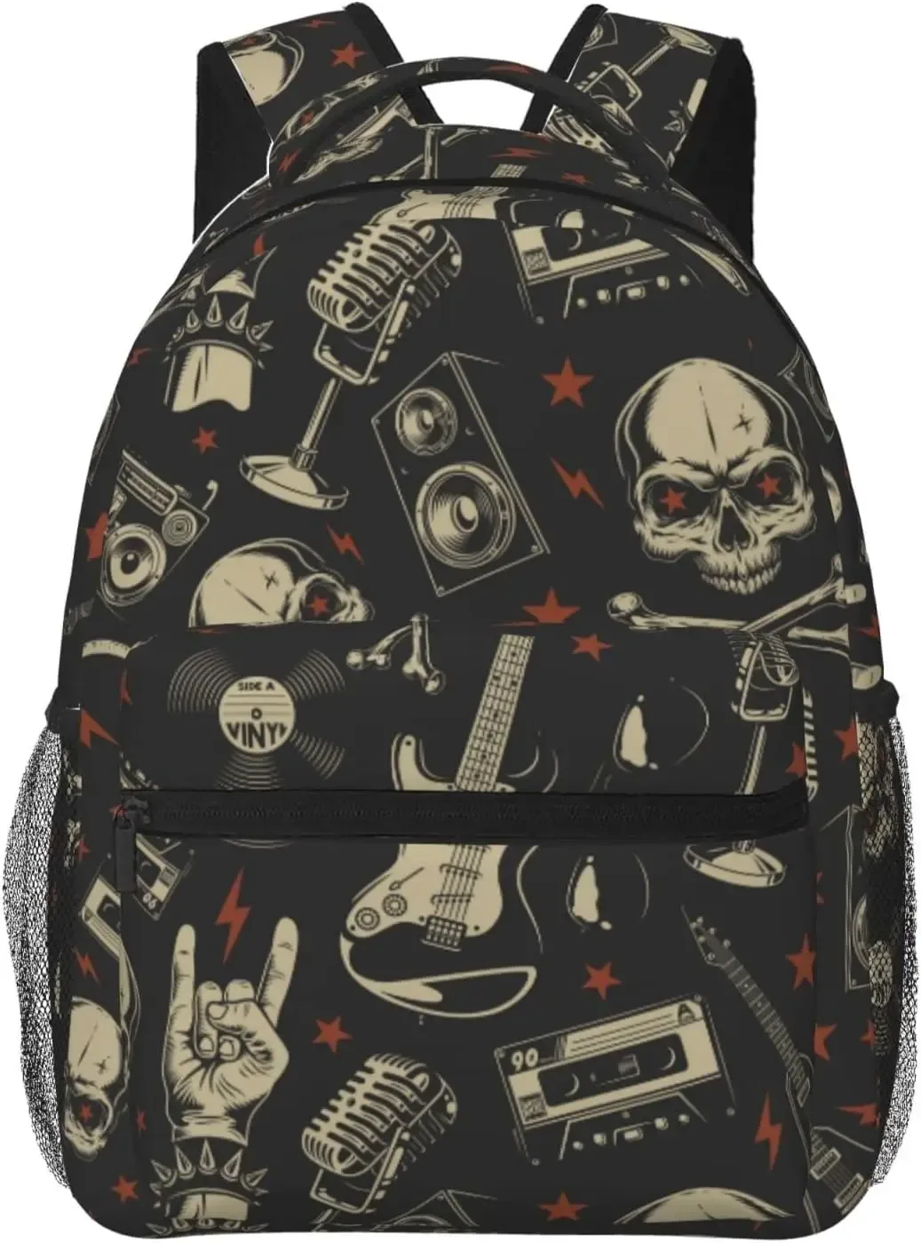 sac à dos léger pour ordinateur portable skulls pour hommes et femmes, cartable universitaire, sac de jour décontracté, sac de voyage