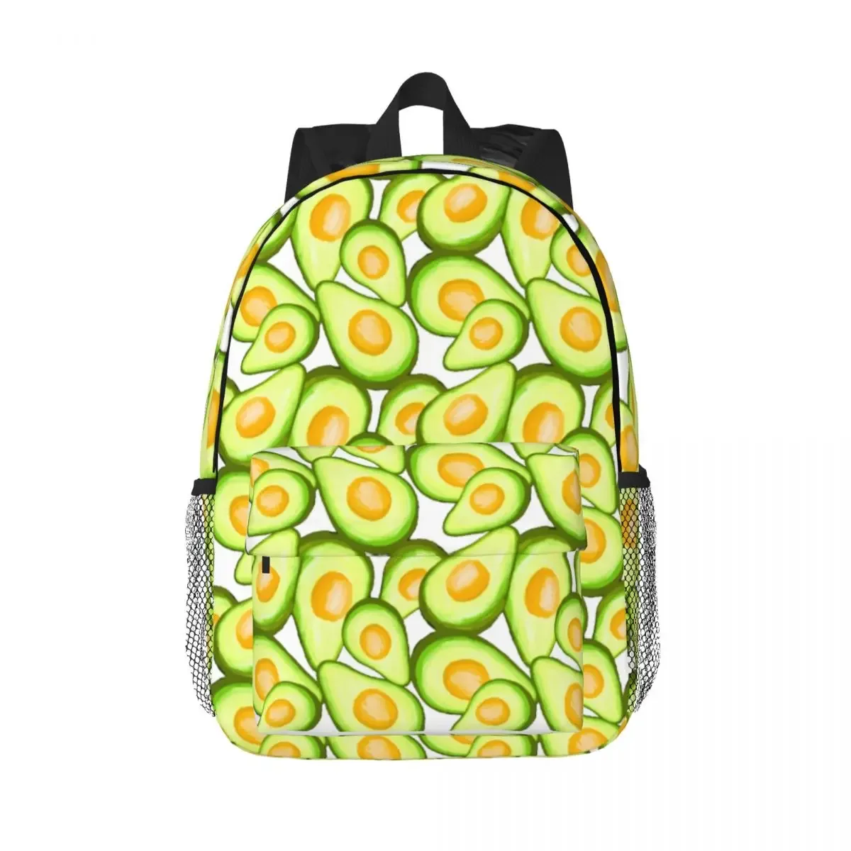 sac à dos à motif léopard avocat vert pour hommes et femmes, cartable pour étudiants, convient aux sacs pour ordinateur portable 15 pouces