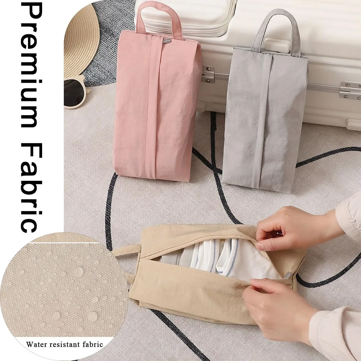 sac de rangement pour sous-vêtements de voyage, trousse à cosmétiques multifonction, trousse de toilette portable à fermeture éclair, sacs de rangement pour chaussettes en forme de cube