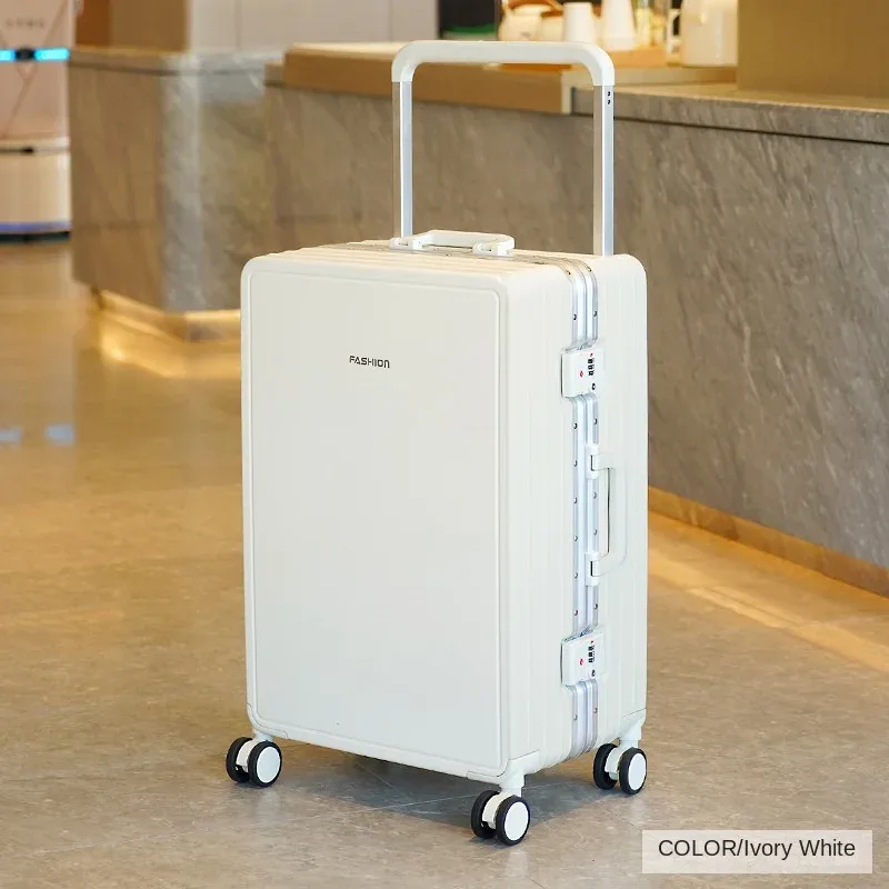 ko-ku ultra léger cadre en aluminium large chariot bagages femme grande capacité valise muet roue universelle mot de passe boîte