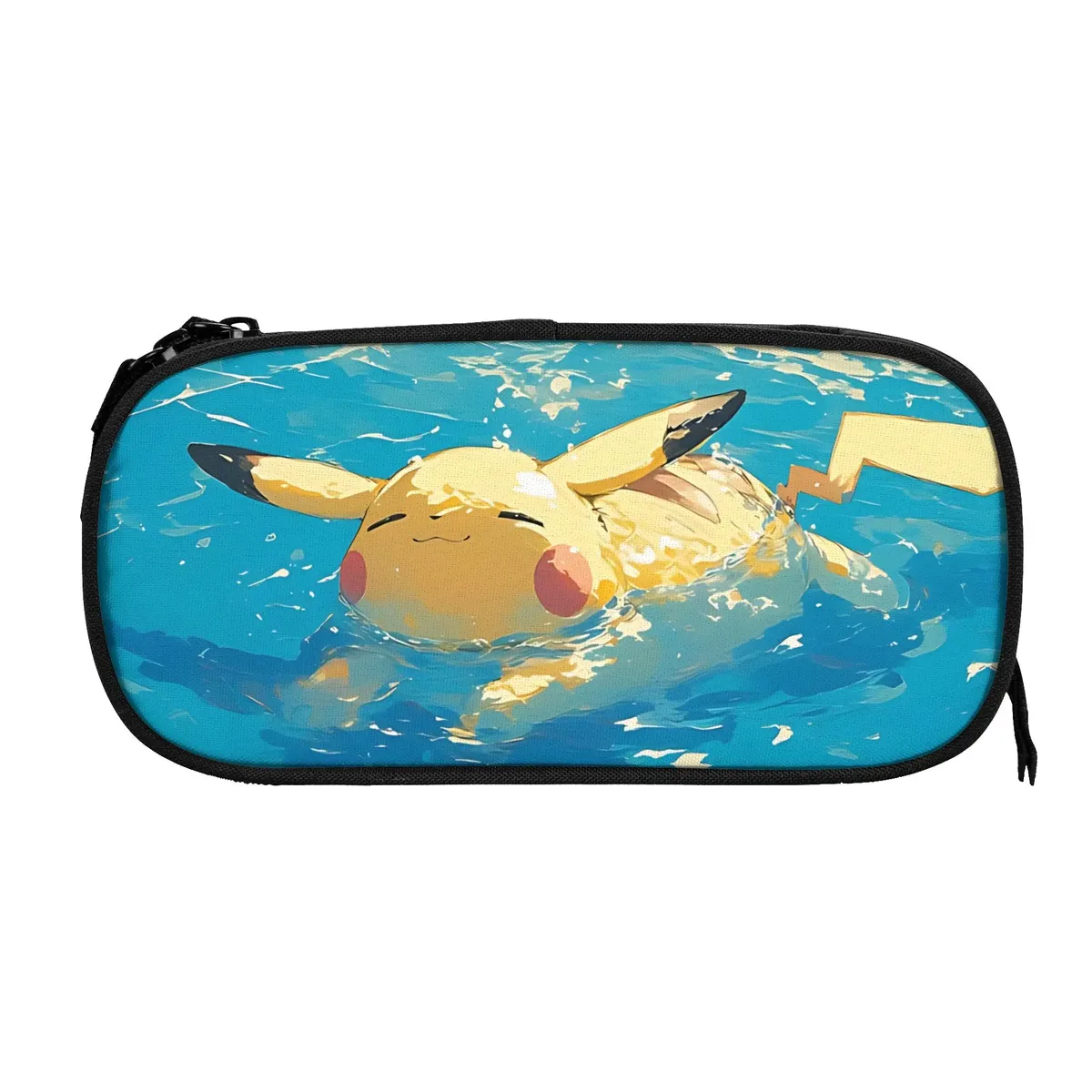 sacs personnalisés pokemon rouge et noir charizard de grande capacité pour enfants, trousse à crayons d'école pour garçons et filles