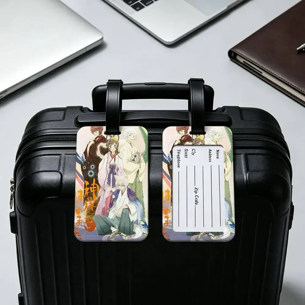 étiquette de bagage portable anti-perte anime k-kamisama kiss magazine, étui de carte d'informations en pvc, étiquette de voyage pour valise et sac à dos