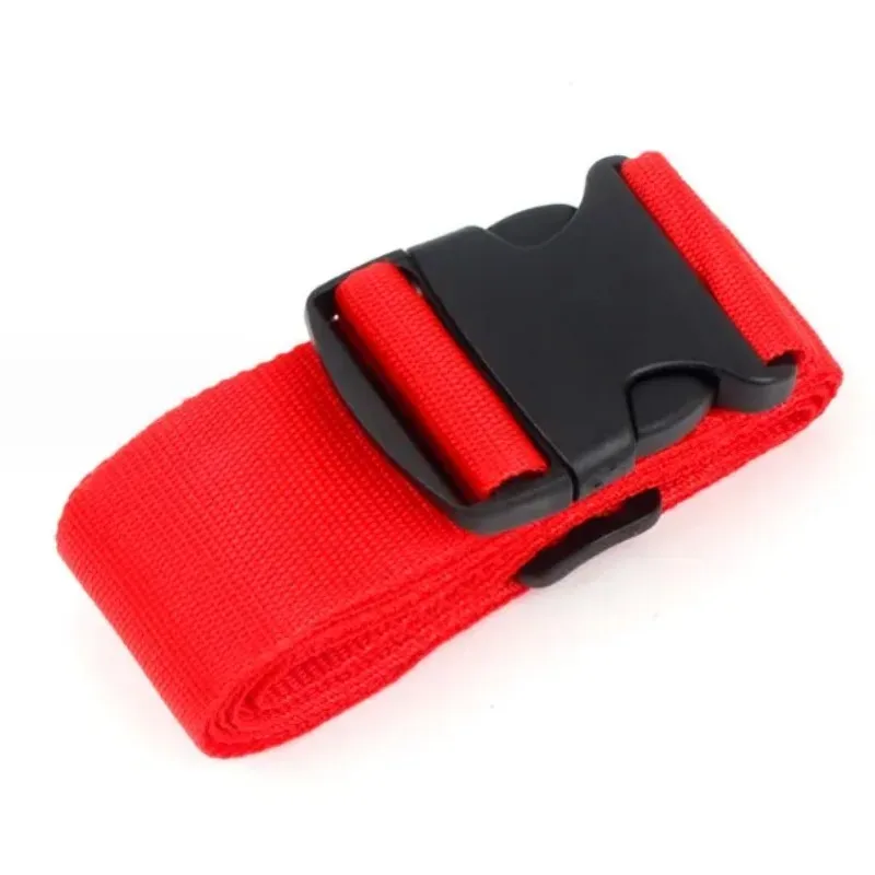sangles de bagages de forme droite pour valise, ceinture de bagage en polyester avec boucle à dégagement réglable, accessoire de voyage