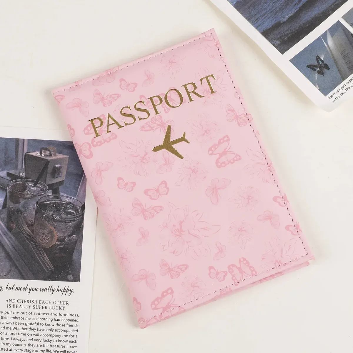 étui de couverture de porte-passeport de voyage imprimé léopard pour femmes, couverture de passeport de billet de carte en cuir pu, accessoires de protection