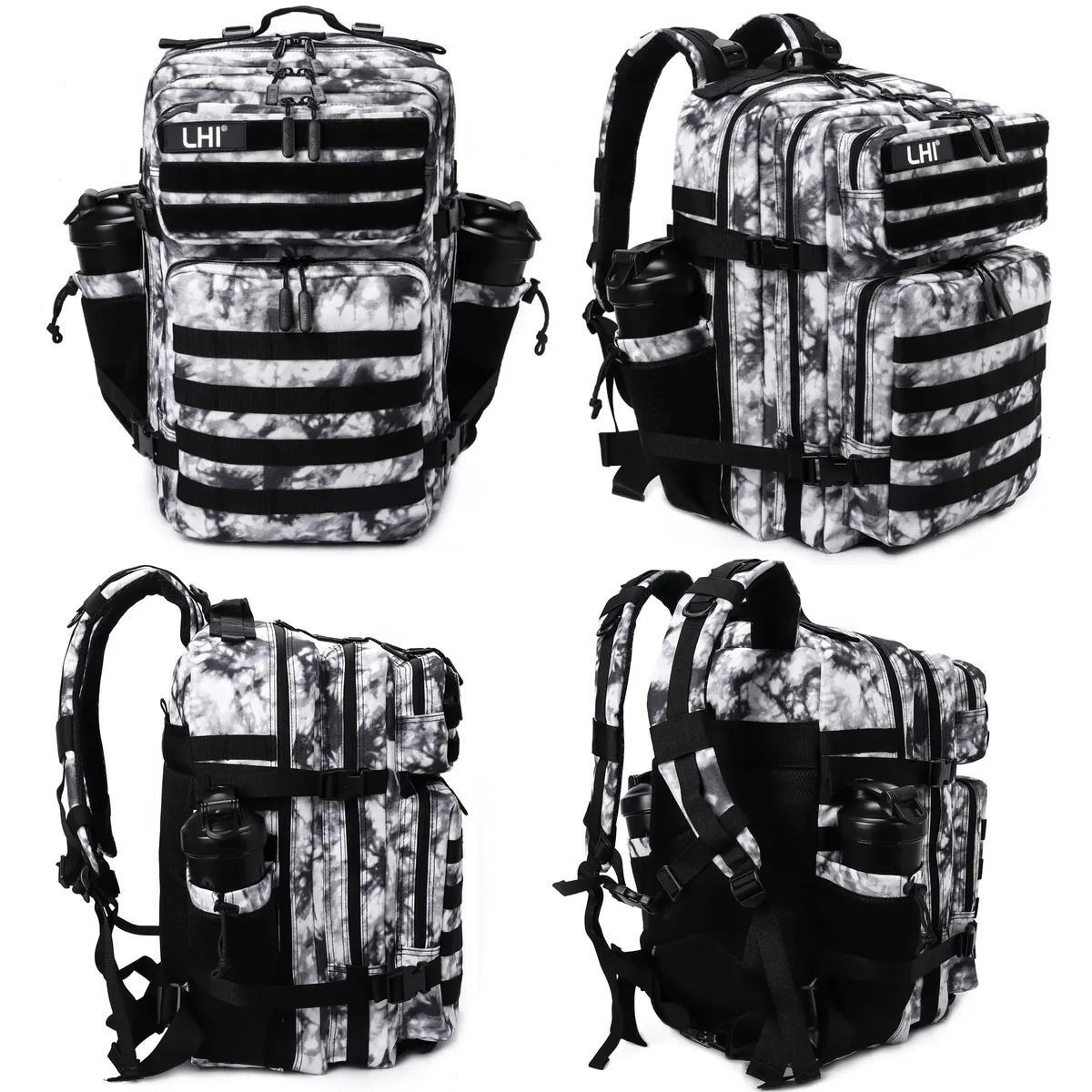 lhi 45l sac à dos tactique pour hommes et femmes grand athlète sac de sport sports de plein air randonnée survie sac à dos avec porte-bouteille