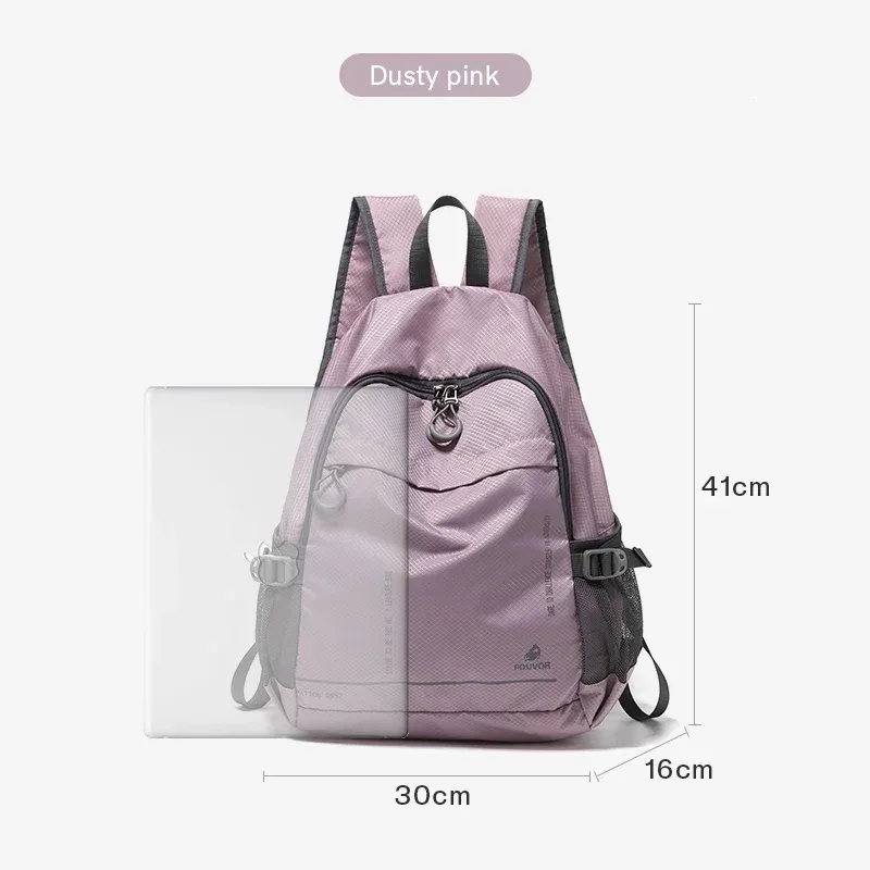 fouvor sacs à dos de randonnée légers pour hommes femmes en nylon durable sport décontracté grand sac à dos voyage toile sac d'école 3037-01