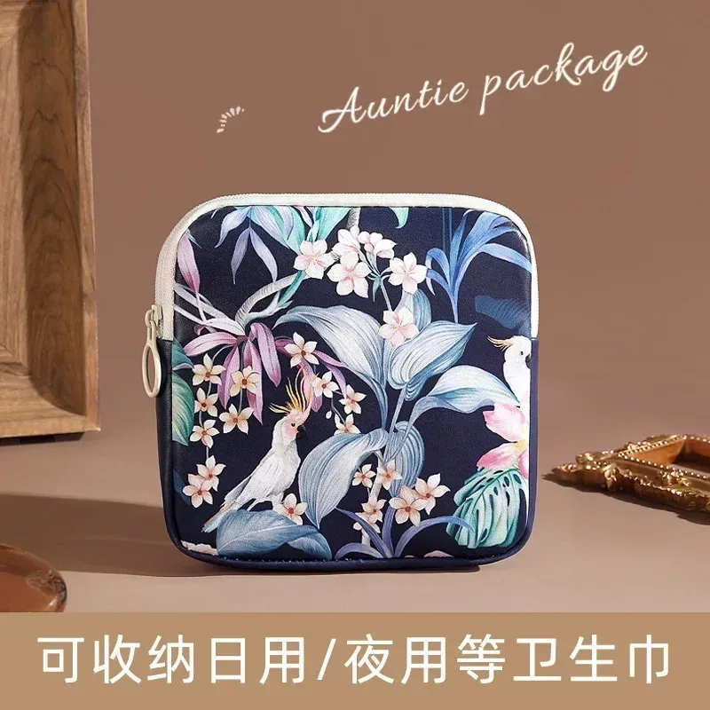 sac de maquillage cosmétique créatif, porte-monnaie de grande capacité, sac pour serviettes hygiéniques, mini organisateur de câbles de données portables pour femmes et filles