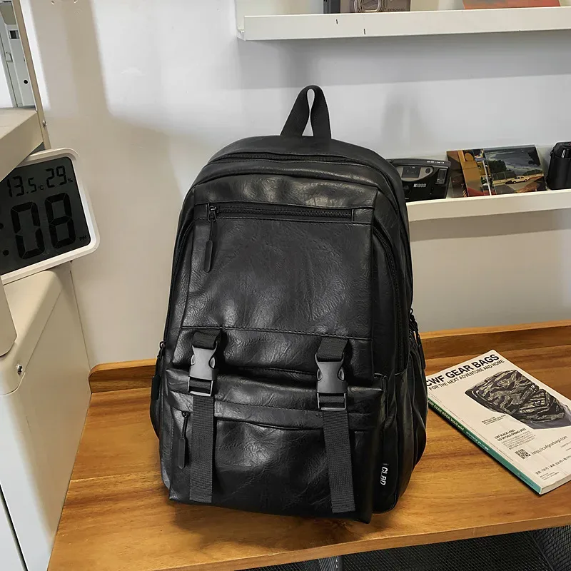sac à dos de mode 2026 pour hommes, sac à dos de luxe en cuir pour hommes, grande capacité, imperméable, pour voyage, décontracté, sacoche d'ordinateur portable professionnelle