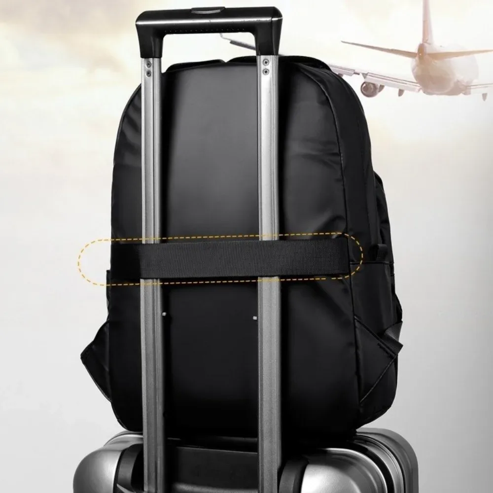 Sac à dos pour homme durable, grande capacité, imperméable, noir, sac de voyage, sac à dos de loisirs, multi-poches, sac pour ordinateur portable, pour l'extérieur