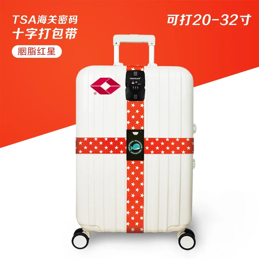 tsa blolock-sangles de bagages réglables, emballage environnemental, peintures à l'étranger, sangles de reliure pour valise de 20 à 32 pouces