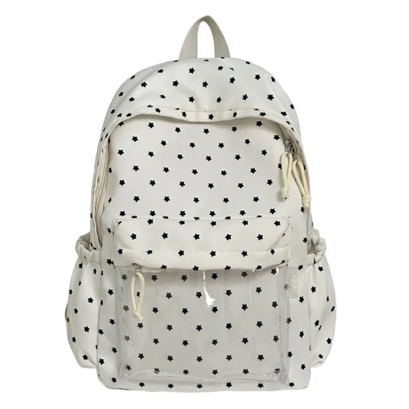 sac à dos scolaire grande capacité pour jeunes filles, décontracté, en nylon imperméable, motif à pois, style campus pour jeunes